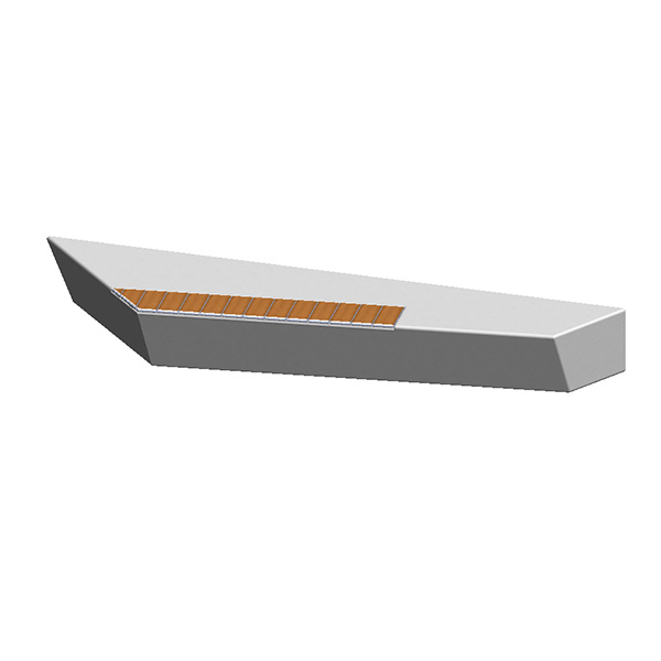 Knife Concrete Bench with Choice of Seat