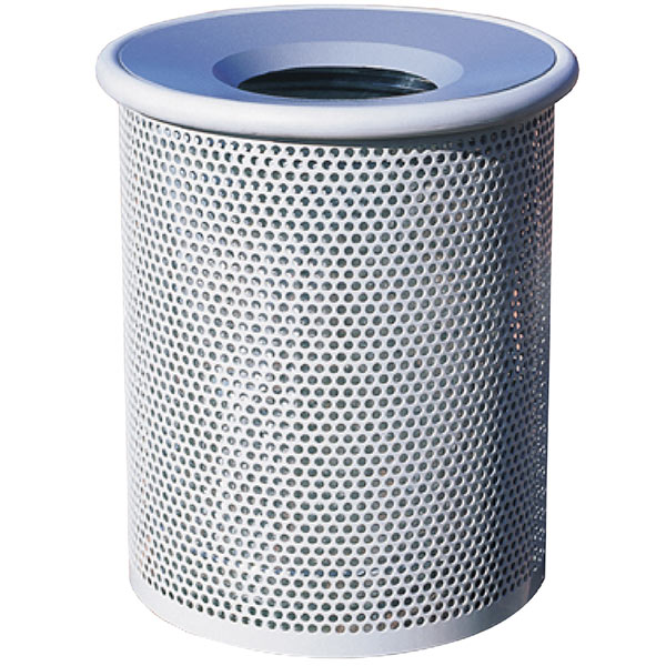 Classic Steel Trash Receptacle with Aluminum Funnel Top