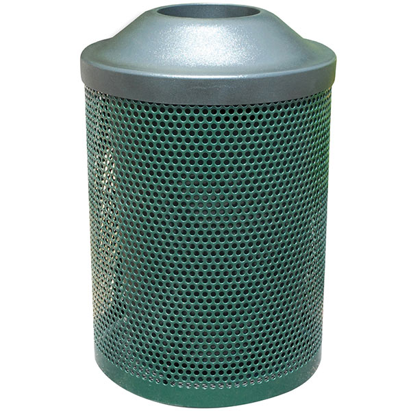 Classic Steel Trash Receptacle with Plastic Pitch-In Top