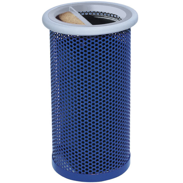 Small Classic Steel Trash Receptacle with Aluminum Ash-n-Trash Lid