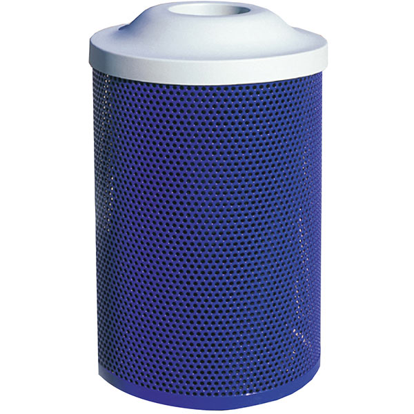 City Steel Trash Receptacle with Plastic Pitch-In Top