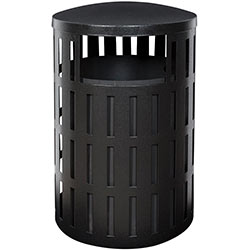 MF3304 Steel Trash Receptacle with Lift Off Lid