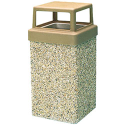 TF1005 Concrete Trash Receptacle with 4-Way Top