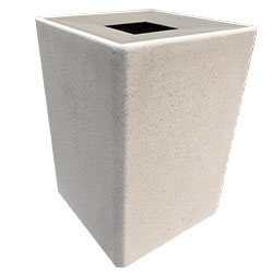 TF1031 Concrete Colonial Trash Receptacle with Aluminum Top
