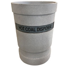 TF1131 Concrete Hot Coal Can with Grate