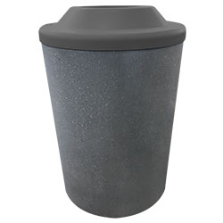 TF1140 Concrete Trash Receptacle with Pitch-In Plastic Top