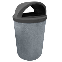TF1150 Concrete Trash Receptacle with Domed Plastic Top