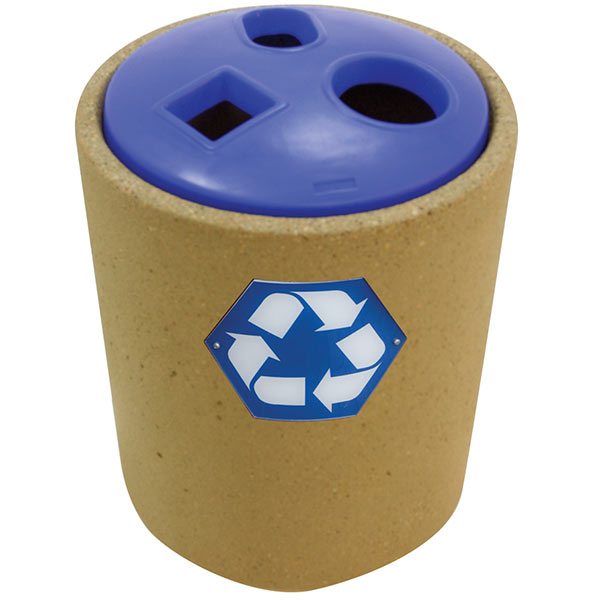 Concrete Recycle Container with 3-Hole Top