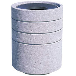 TF1224 Concrete Trash Receptacle with Aluminum Top
