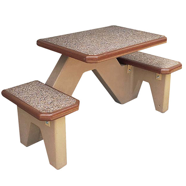 2-Seat Square Concrete ADA Compliant Table Set