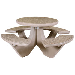  TF3125 QS 4-Seat Round Concrete Table Set
