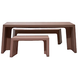 TF3195 Free-Standing 2 Bench Concrete ADA Compliant Table Set