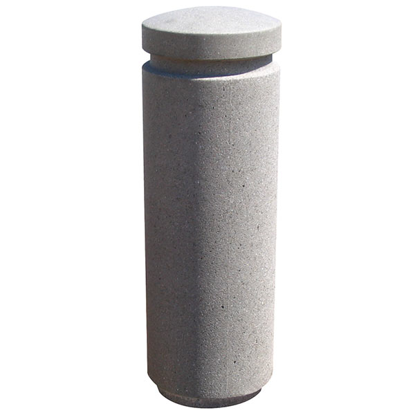 Concrete Bollard with Reveal Line and Dome Top