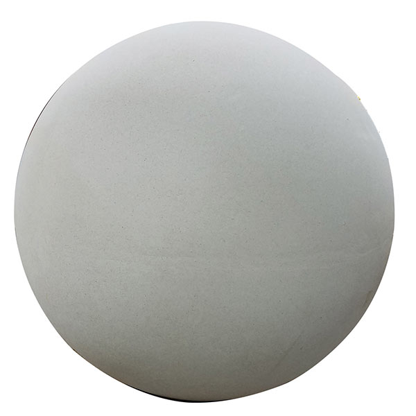 A 24' concrete spherical bollard on a white background.