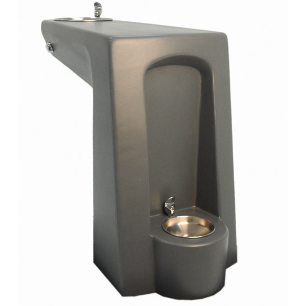 Concrete Drinking Fountain with Pet Bowl
