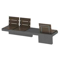 ZB.TO.01 Ville 1 Concrete Bench with Seats
