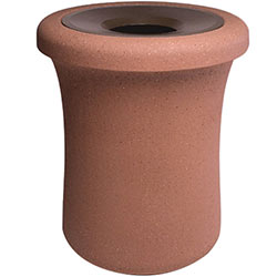 WS1010 Concrete Trash Receptacle with Aluminum Top