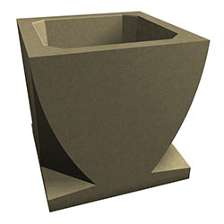 WS108 Concrete Planter with Carved Corners