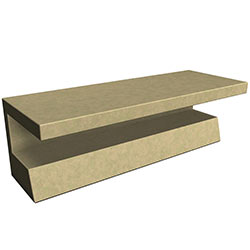 WS134 Concrete Cantilever Bench