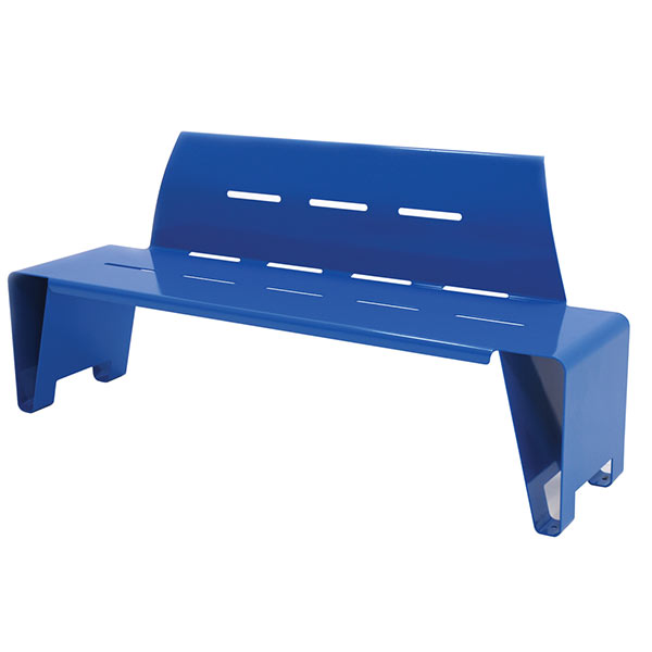 Double-Folded Steel Bench with Back