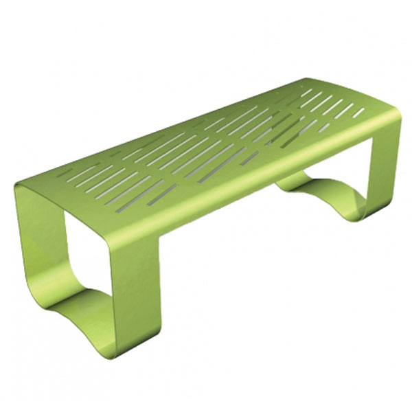 Patterned Seat Steel Bench