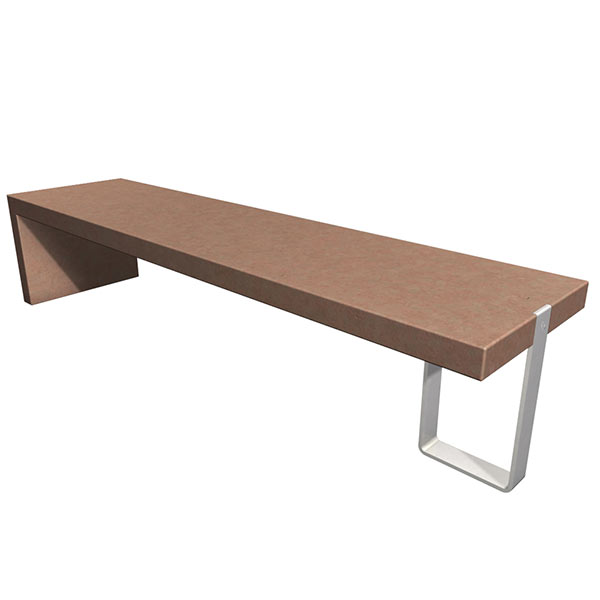 Floating Concrete Bench with Stainless Prop