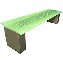 WS308 Steel and Precast Bench