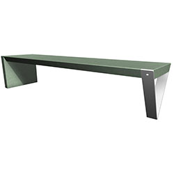 WS312 Floating Concrete Bench with Stainless Prop