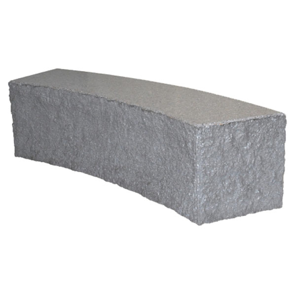 Concrete Radius Split-Face Bench