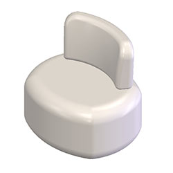 ZB.AR.06 Oval Concrete Seat With Backrest