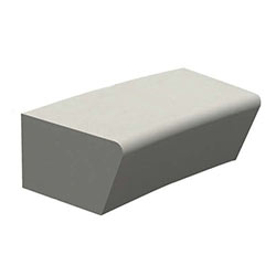 ZB.CE.04 Curved Rectangle Concrete Bench