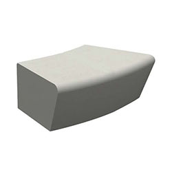 ZB.CE.05 Curved Rectangle Concrete Bench