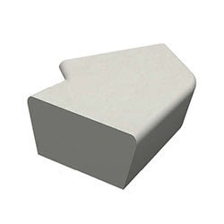 ZB.CE.18 Bent Concrete Bench