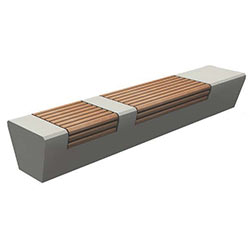 ZB.WL.09 Large Bench With Double and Single Seats