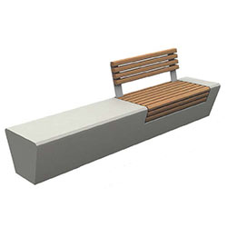 ZB.WL.14 Large Bench with Double Seat with Backrest