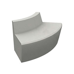 ZB.WL.31 Large Curved Concrete Bench
