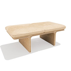 ZB.PD.01 Padded 2-Seat Bench