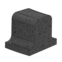 ZB.PL.01 Playground Curved Concrete Bench