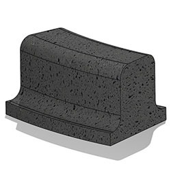 ZB.PL.02 Playground Curved Concrete Bench