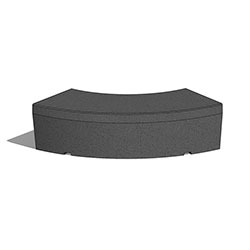 ZB.PR.04 Parlement Medium Curved Concrete Bench