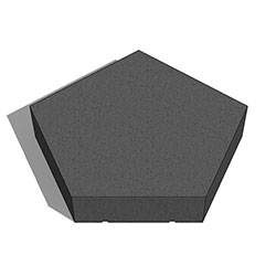 ZB.PR.05 Parlement Pentagon Concrete Bench