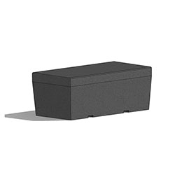 ZB.PR.06 Parlement Right End Concrete Bench