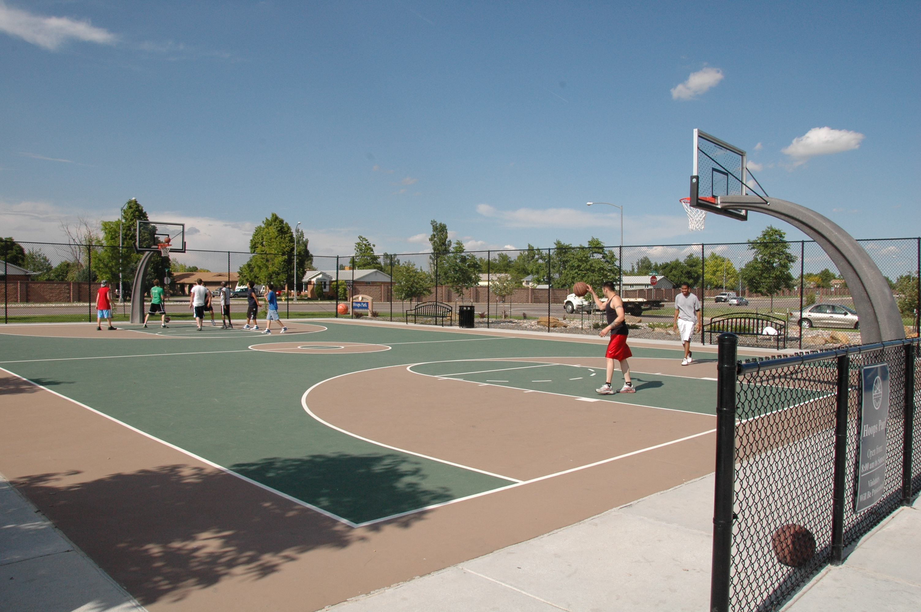 Hoops Park basketball court in Aurora, CO